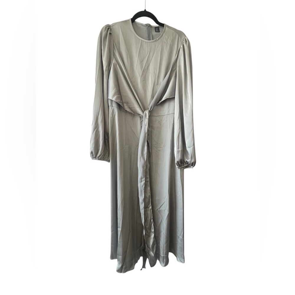 SHEIN Elegant sage green  Long Sleeve Dress